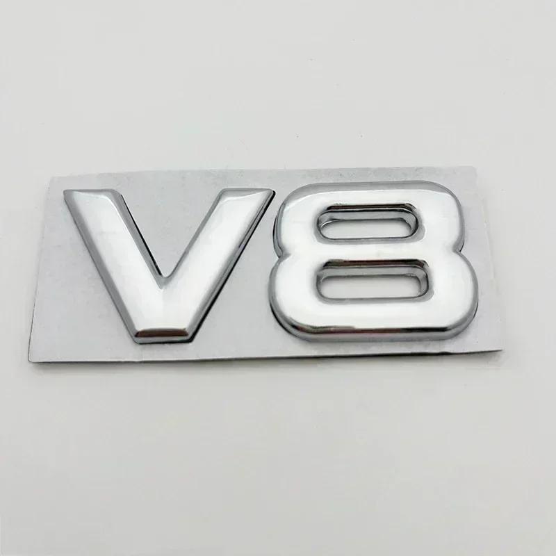 3D Kovové Logo V6 V8 Znak Motoru Auta Odznak Samolepky Dekorativní Samolepky Pro Toyota BMW Benz Honda Mazda Autopříslušenství