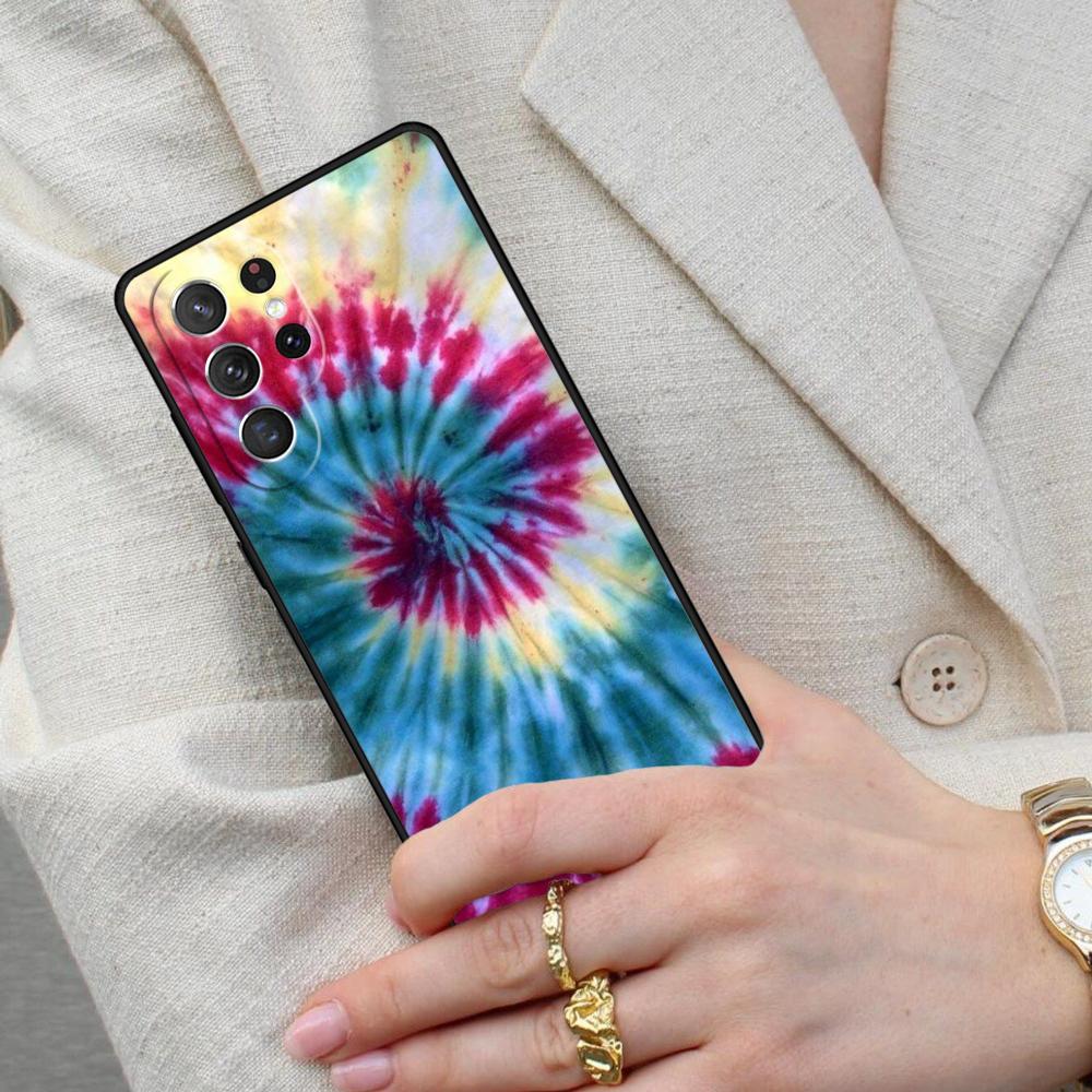Colorful Tie Dye Rainbow Hippie Art SOFT Cell Phone Case for Samsung Galaxy S26 Ultra S25 S24 S23 S22 S21 S20 Note10 Cover