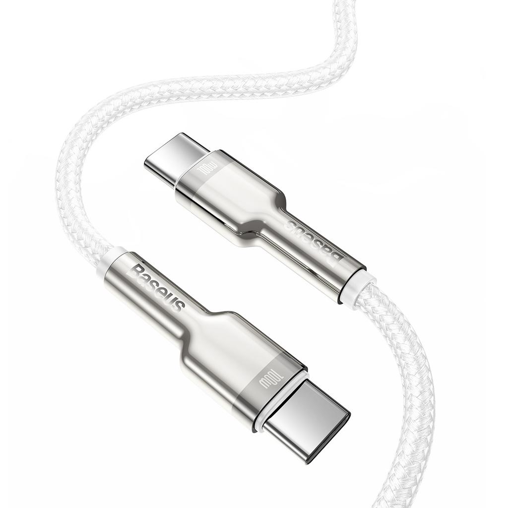 USBC Cable USBC Series Metal Data PD QC SCP 100W 5A 1m White
