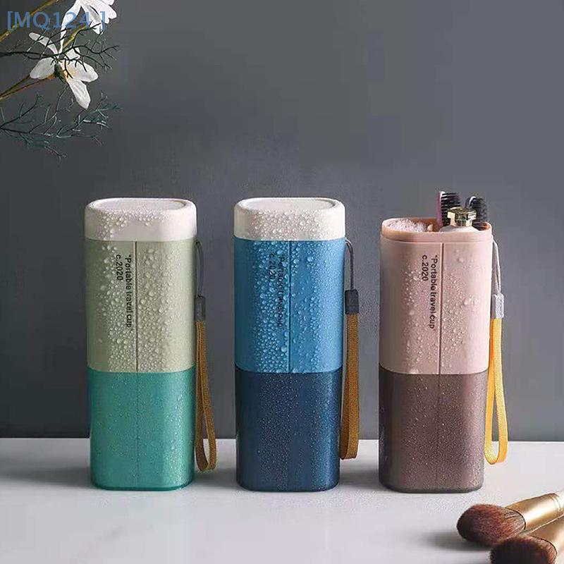 Porta spazzolino da denti da viaggio, porta dentifricio, scatola portaoggetti portatile, organizer per accessori da bagno da viaggio all'aperto