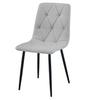 Libra Chair - Light Gray Fabric / Black Legs X 4