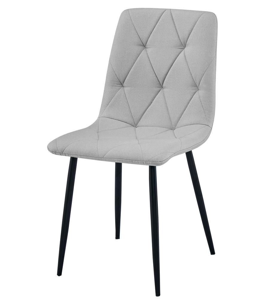 Libra Chair - Light Gray Fabric / Black Legs X 4