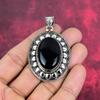 Schwarzer Onyx Schmuck, 925 Sterling Silber Anhänger, handgefertigter Edelsteinschmuck, Geschenke für die Frau, brandneuer Anhänger