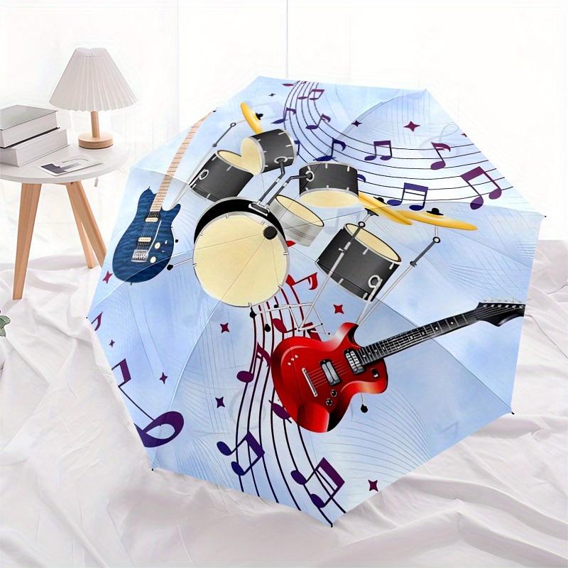 1pc Music Instruments Themed High-quality Umbrella,Automatic Opening and Closing Umbrella,Multi-functional Umbrella G0811364