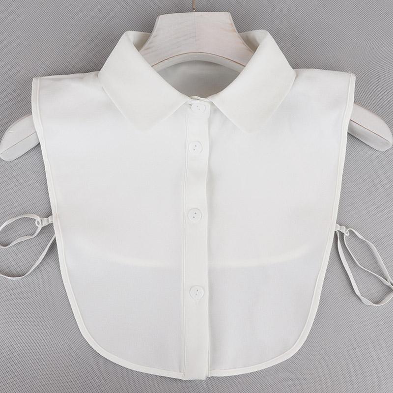 Pearl Detachable Collar Women Crystal Diamond Chiffon Shirt False Fake Collar Women Removable Peto Mujer Chemisier Faux Cols Tie