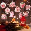 Baby Strawberry Theme Shower Decor With Spiral Decorations For Party Birthday