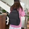 Schoolbag Fashion Large Capacity School Bag Girls Junior High School Travel Backpack Japanese Solid Color College Student Lightweight Versatile 