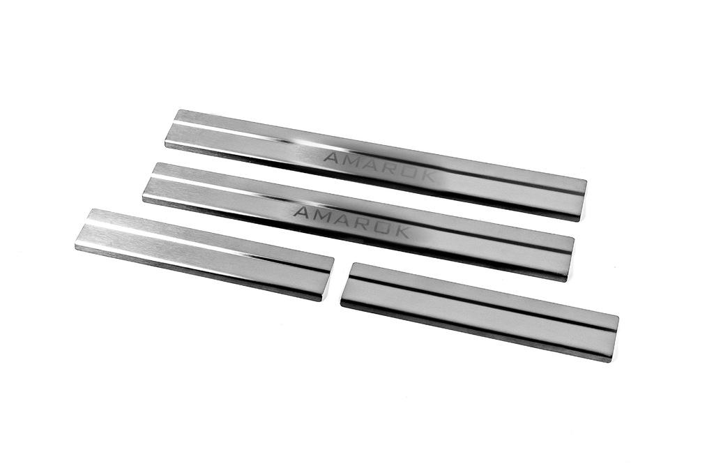 

Накладки на пороги Carmos V2 (4 шт, нерж) для Volkswagen Amarok 2010-2022 гг