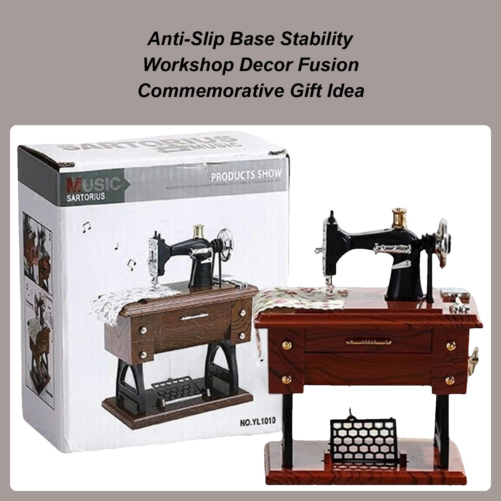 

Mini Sewing Machine Music Box Hand-Crank Decoration Music Box Retro Aesthetic Sewing Machine Decoration Gift For Wedding Party China Mainland