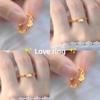Elegant Heart Bow Titanium Steel Ring for Women Minimalist Round Circle Band Light Luxury Jewelry