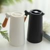 Thermoskanne 1000ml Kapazität Wasserspender Kessel mit Holzgriff Vakuumisoliert Wasserflasche Auslaufsicher Isoliert Kessel für Zuhause Büro Wohnheim