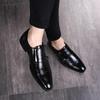 Men's Buckle Strap Derby Shoes Men Leather Dress Shoes Wedding Party Shoes Mens Business Office Oxfords Flats EU Sizes 38-48