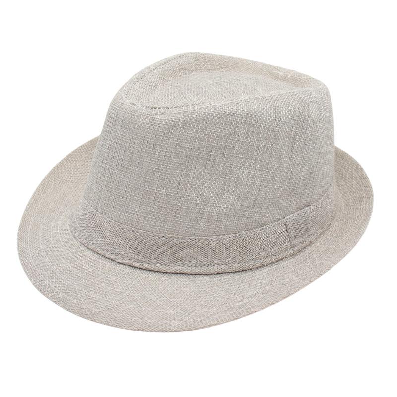 Dance Performance Small Jazz Hat Panama Top Hat Seaside Casual Beach Hat Simple Solid Color Trilby
