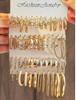 Boucles d'Oreilles Créoles Lisses Torsadées - Design Rétro, Finition Haut de Gamme, Style Niche Riz Sept Grains