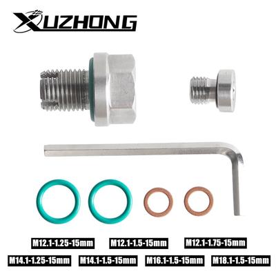 M12.1-1.75x 15mm Oil Drain Plug Oversize Piggyback Stainless Steel Self Tapping Oil Pan Thread Repair Kit W/O-Ring Wrench