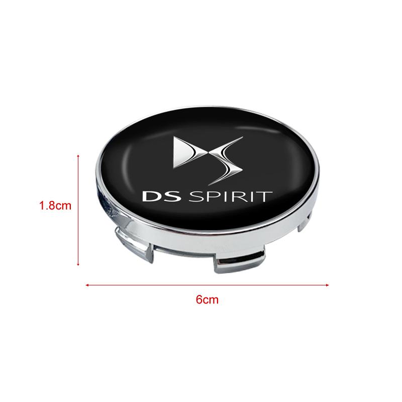 4pcs 60mm Car Wheel Center Hub Cap Rim Cover Emblem Stickers For DS SPIRIT DS3 DS4 5LS DS6 DS7 DS9 WILD RUBIS E-Tense DIVINEDS