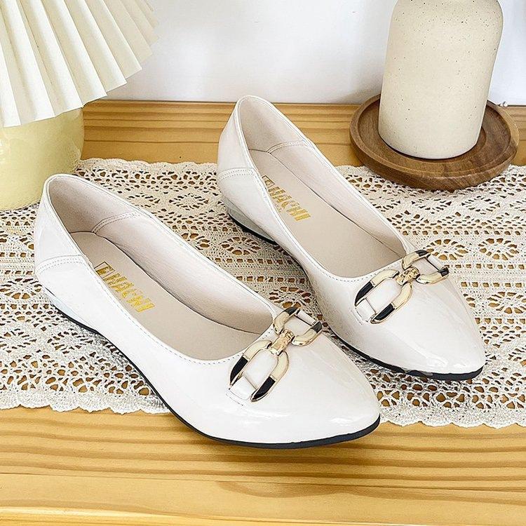 

Новая модная обувь женская обувь на низком каблуке одинарная обувь женская весенне-осенняя с открытой союзкой на толстом каблуке на высоком каблуке рабочая кожаная обувь 41