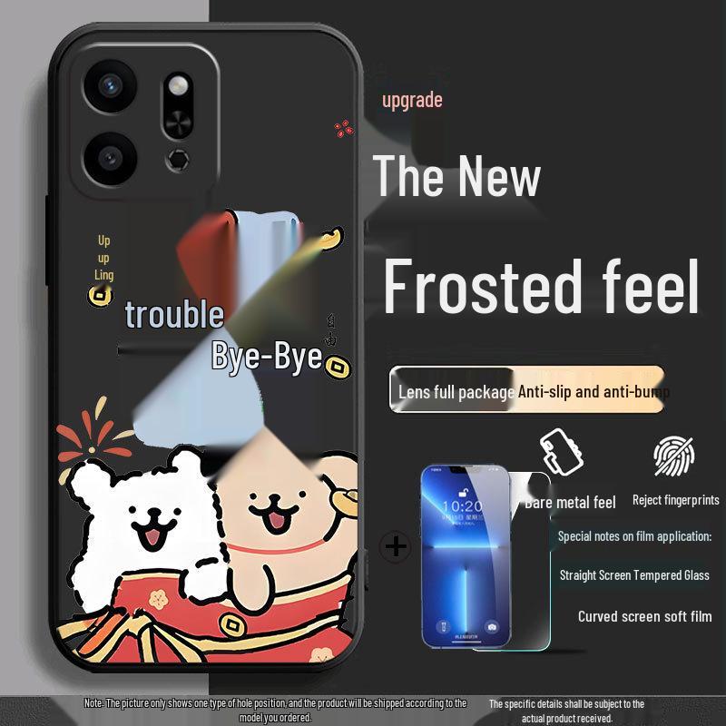 Honor Play9t ALT-AN00 Silicone Cartoon Phone Case with Trendy Men's Lanyard: Cute and Creative Design