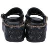 Chanel G46613 CC Logos Matelassé/Kette Plateau Sandalen Schuhe 37 1/2C Schwarz / goldGebraucht