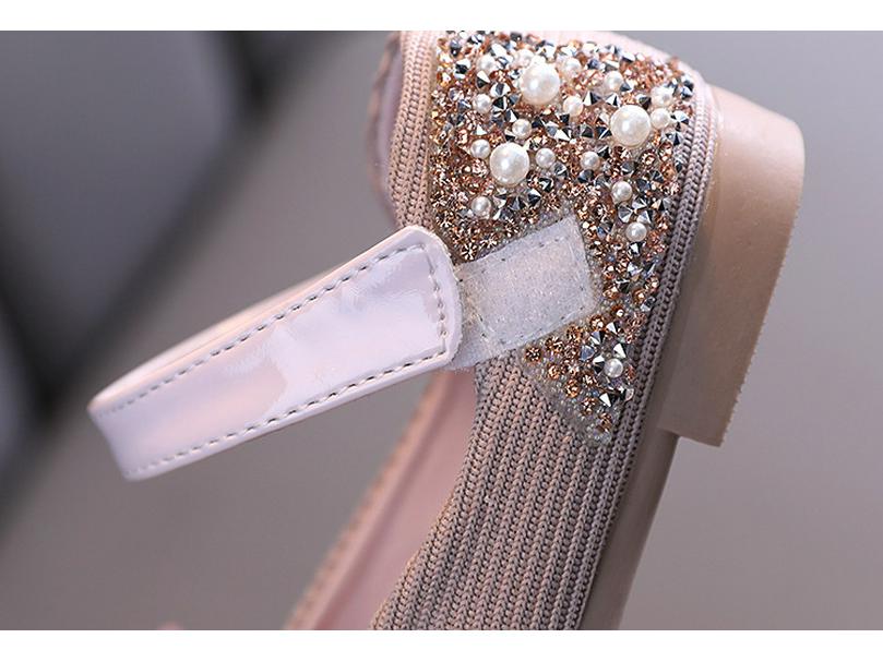 2025 Girls' Spring & Autumn Casual Diamond Bow Dance Shoes for Children