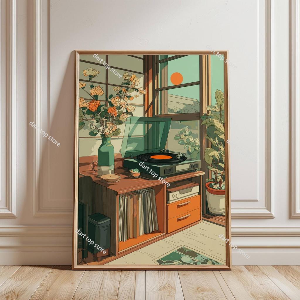 Japanese Retro City Pop Prints Wall Arts Decor Nostalgic Anime Posters Canvas Poster Prints Home Bedroom Living Room Decoration