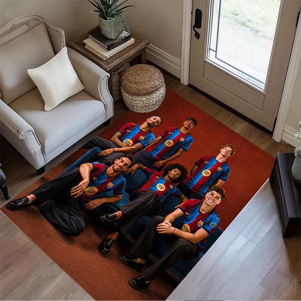 Lamine Yamal's Musik Sport Fusion Teppich Perfekt für Wohnzimmer Schlafzimmer Küche Balkon Rutschfester Teppich Anime Büro Dekoration Geschenk für Festivals
