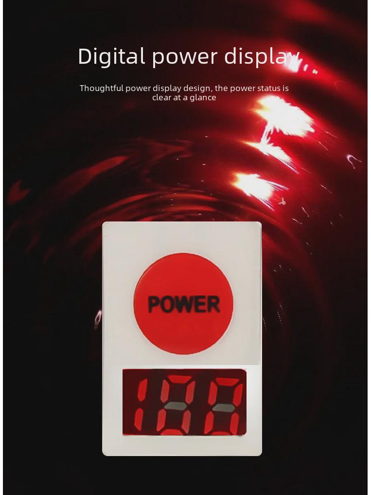 Rechargeable LED Emergency Light with Digital Display for Outdoor Night Stalls