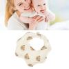 Baby Petal Shape Bib Cotton Lovely Moisture Absorption Soft Breathable Baby Multi Layers Bib Bear Head