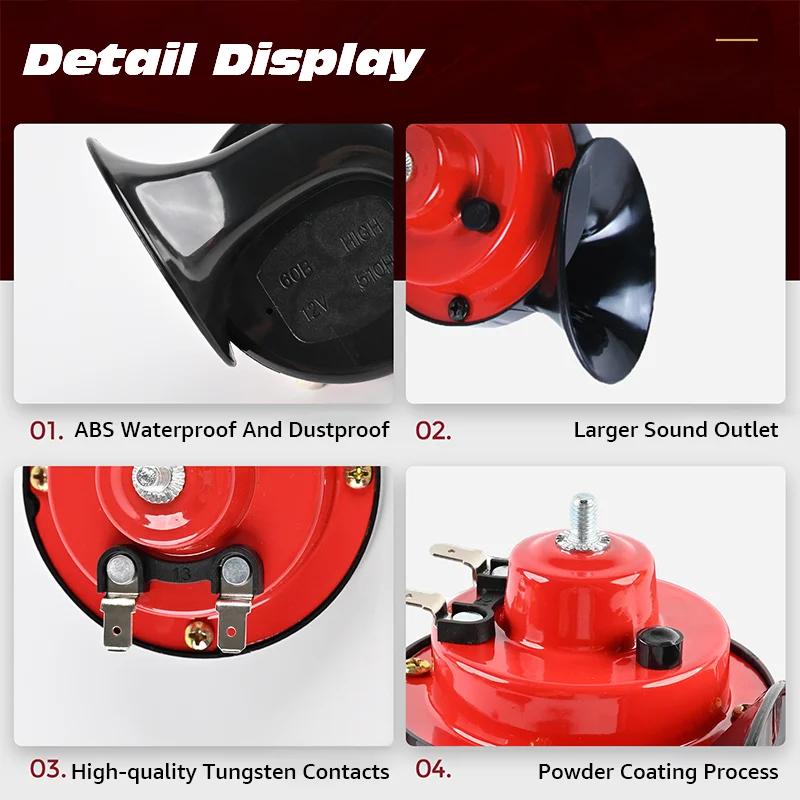 12V Super Loud Train Horns 300DB Waterproof Automotive Loudspeaker Universal Car Motorcycle Truck Boat Electric Sound Signal