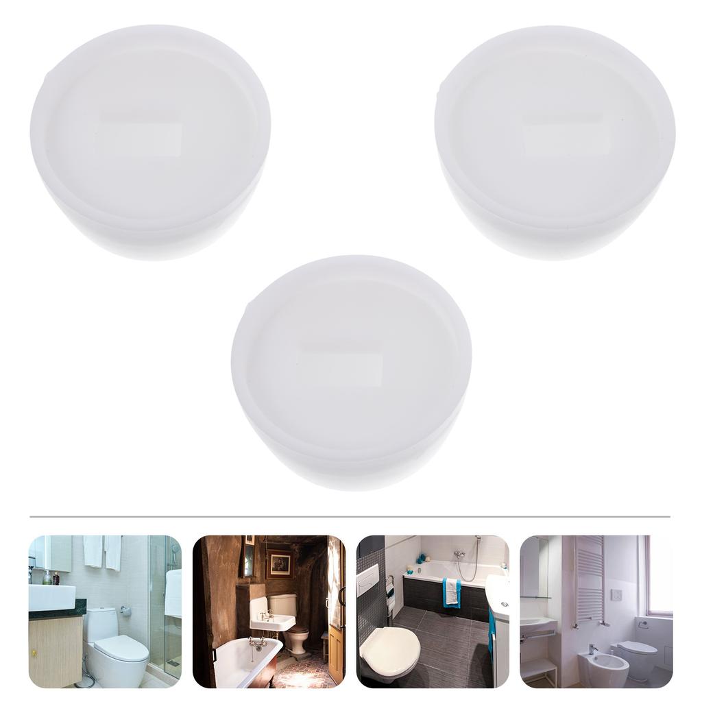 3 Pares de Accesorios para Asiento de Inodoro Ferretería Tapas para Tornillos de Inodoro Cubierta Lisa para Tornillo Tapas de Plástico para Suelo