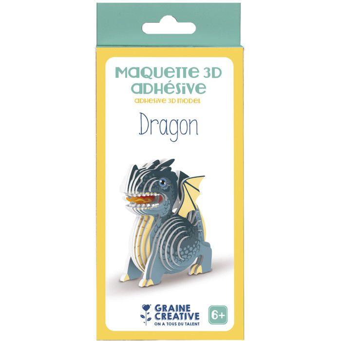 Dragon - Maquette en bois 3D
