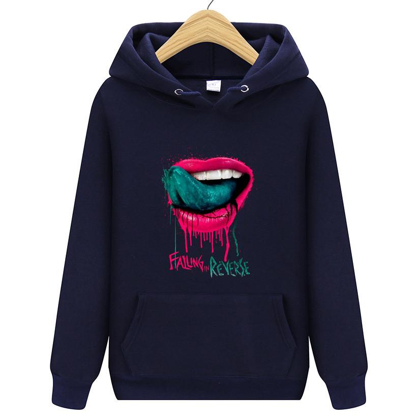 

Провал в обратном порядке Осенняя мода Худи с графическим принтом Мужские худи Толстовки Плюс флис Пуловер Уличная одежда 3XL