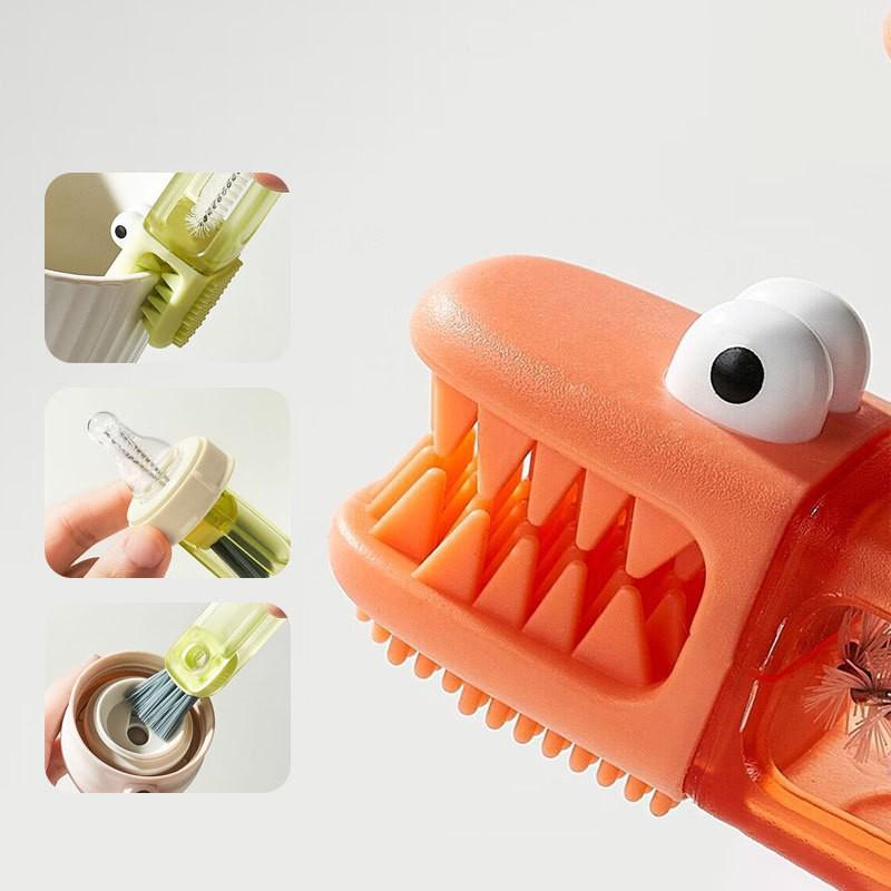 4-in-1 Thermal Cup Cleaning Brush Set: Rabbit Cup Cover, Bottle, Nipple, and Gap Brush