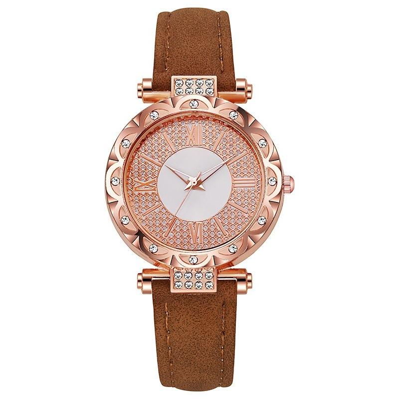 

New women s quartz watch simple classic belt women s watch fashion suit темно-коричневого