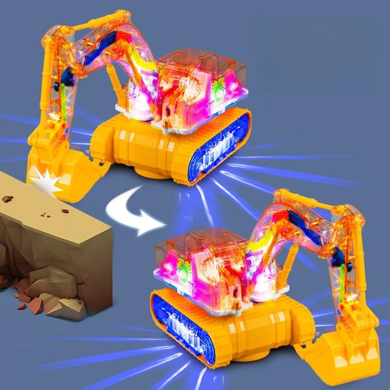 Electric Construction Vehicle Model With Transparent Gears For Boys Playroom Decor