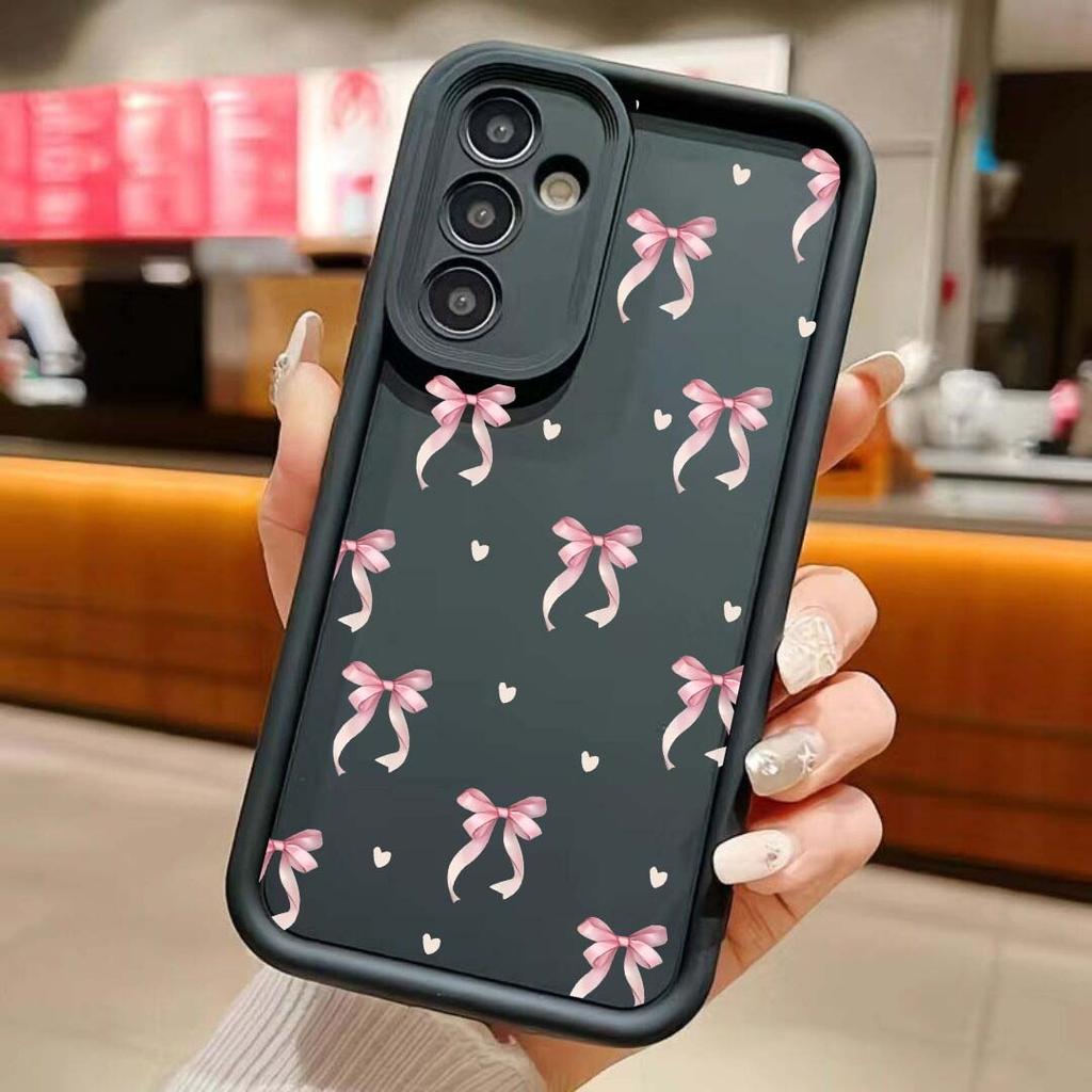 Phone Case For Samsung Galaxy S26 Ultra S25 S23 S24 S21 Plus S25 FE Note 20Ultra Bow Tie Cover Silicone Armor