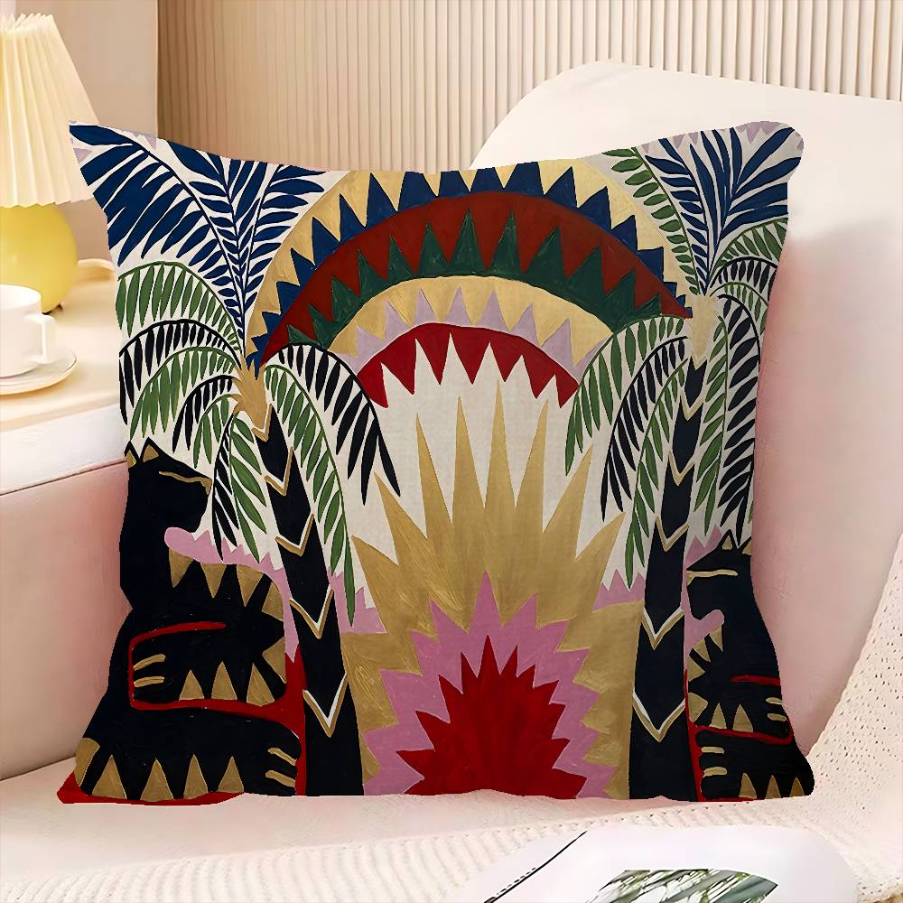 Ancient Egypt Tiger Leopard Maple Design Cushion Cover Happy Autumn Harvest decor Holiday Decorati Pillow Cover
