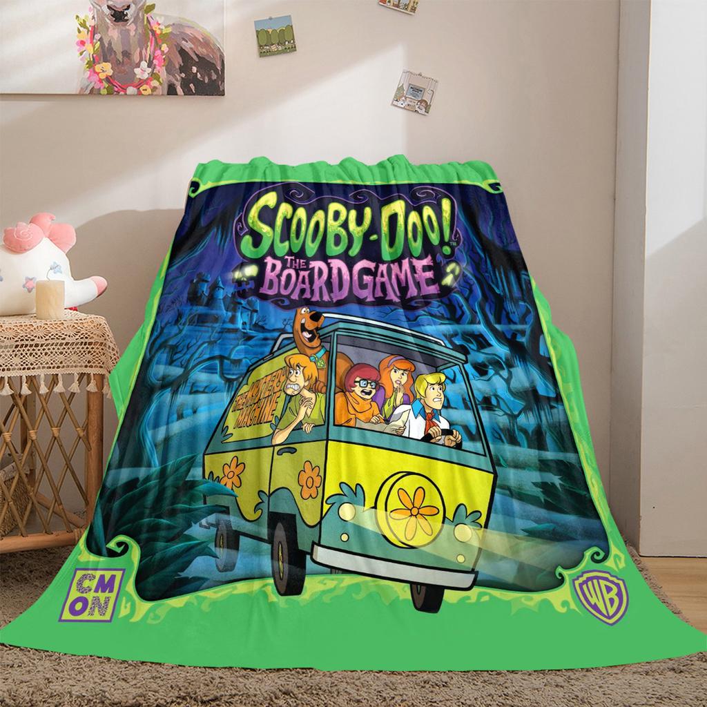 Halloween fantasy comedy adventure cartoon movie Scooby-Doo blanket soft home furnishing nap decoration four seasons warm Sherpa blanket U12