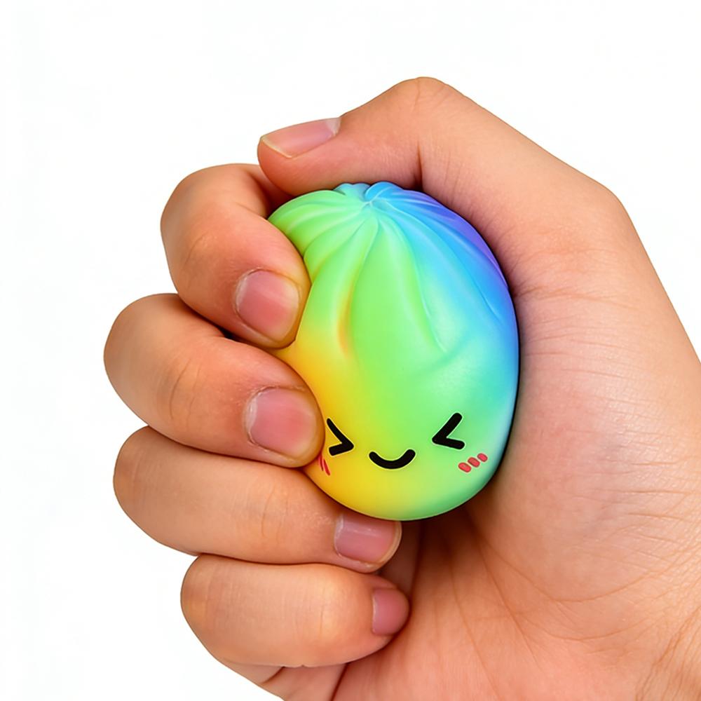 Bolas Antiestrés de Empanadillas de Colores - Juguetes Descompresión Reutilizables de Rebote Bajo Decoración Única para el Hogar y Ideas de Regalo Bola de Masa