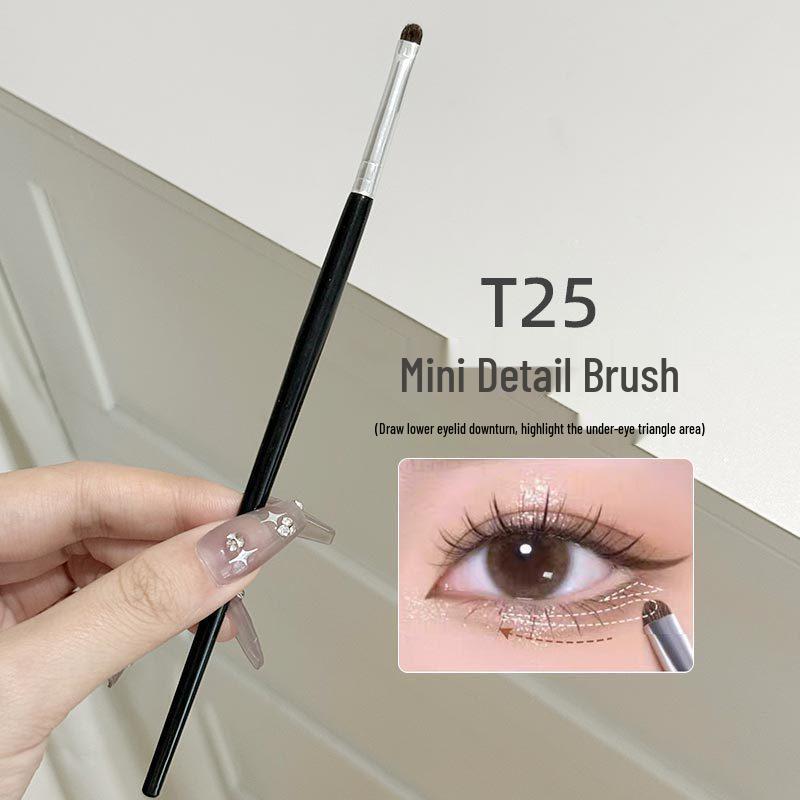 Eye Makeup Brush Set: Precision Eyeshadow, Inner Corner, Under-Eye Bag, Eyeliner, Outer Corner.