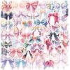 50 Cartoon INS Style Bow Stickers Guitar Notebook Suitcase DIY Waterproof Stickers