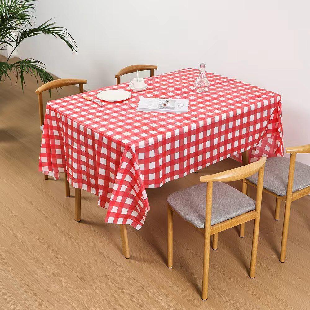 Peva Disposable Solid Color Tablecloth With Dustproof And Oilproof Features For Party And Home Use