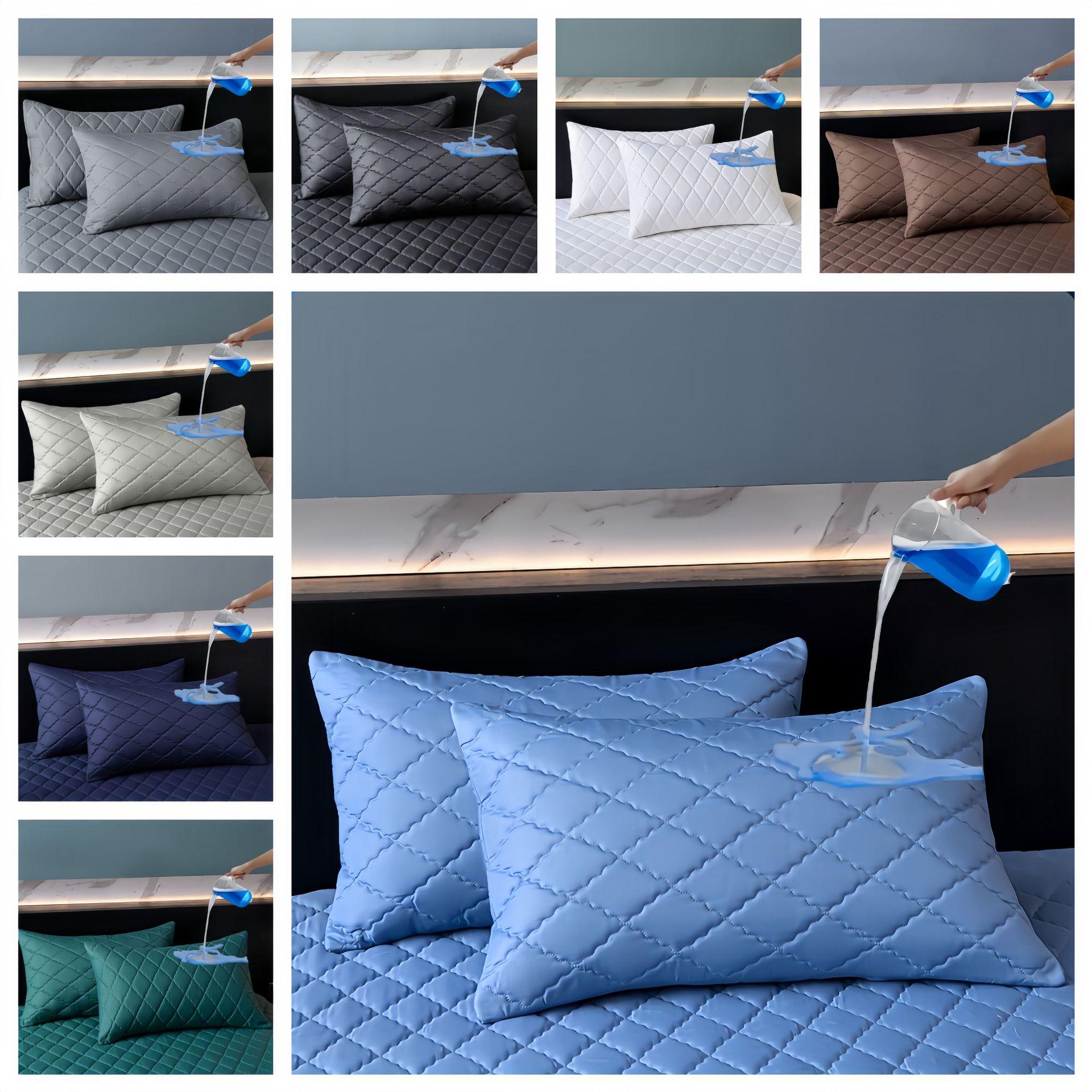 Waterproof Quilted Pillowcases - Stain-Resistant, Cross-Border Hot Seller 50x66cm темно-серого