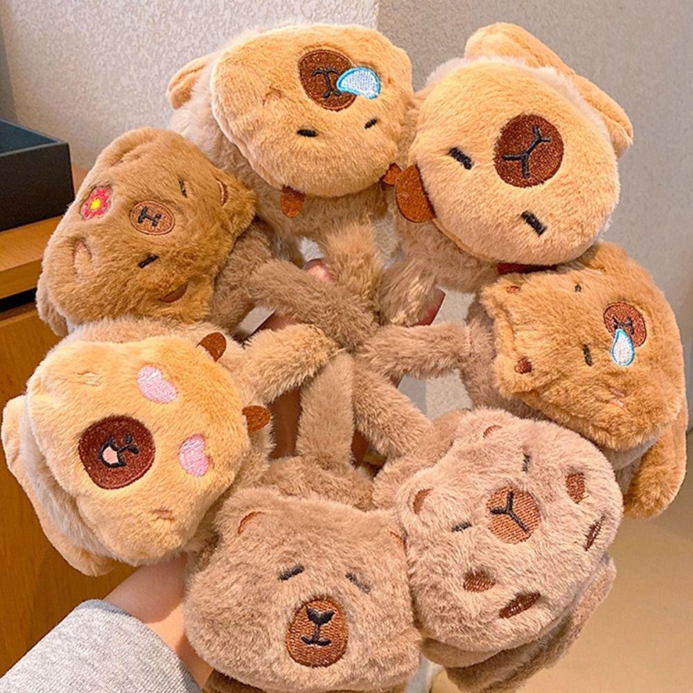 Cartoon Animal Warm Earflaps Windproof Cute Ear Cover Comfortable Capybara Plush Earmuffs  Riding