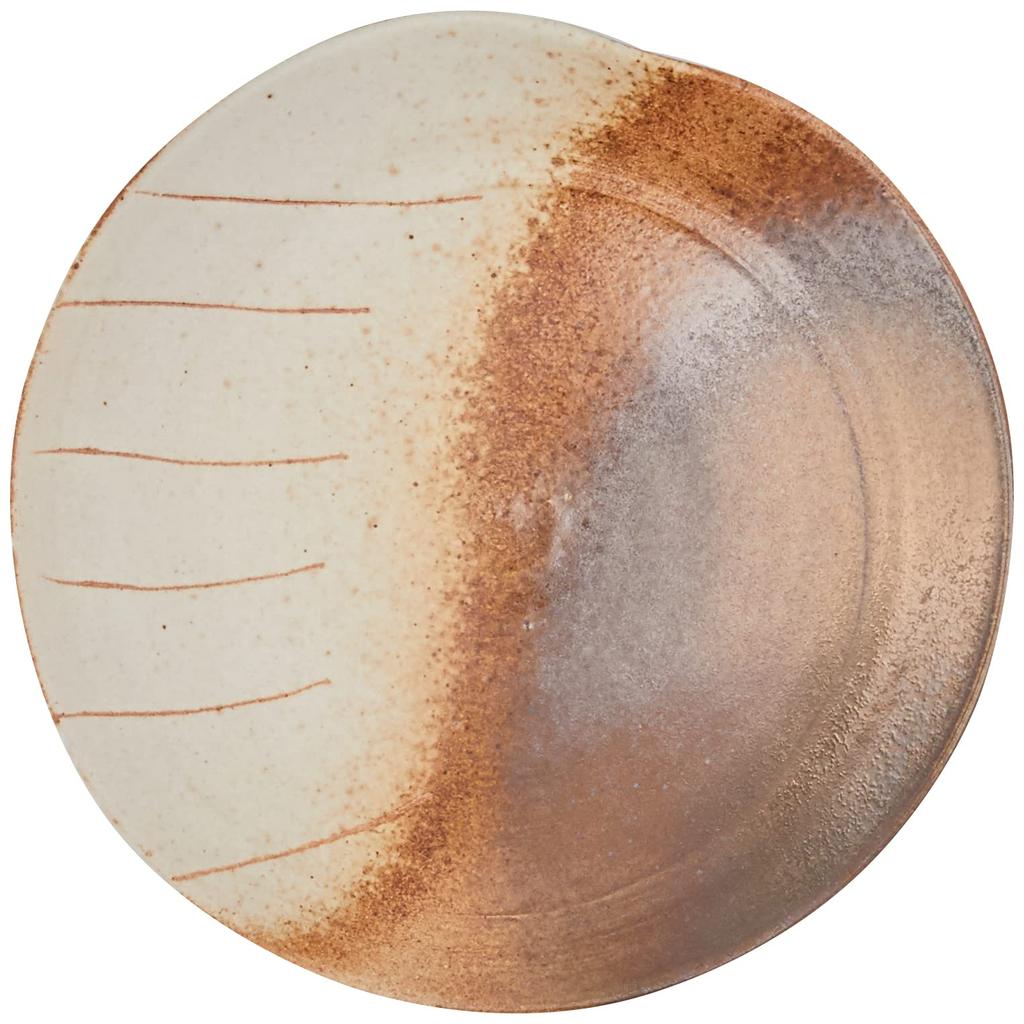 Maruyoshi Pottery Banko Ware Coffee Cup and Saucer, Gold-decorated Striped Pattern, White M0974