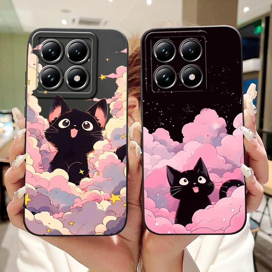 For Xiaomi 14T Pro Case Stylish Flowers Cartoon Cover Shockproof Soft TPU Phone Case For Xiaomi Mi 14T Pro Mi14T 5G Fundas Coque