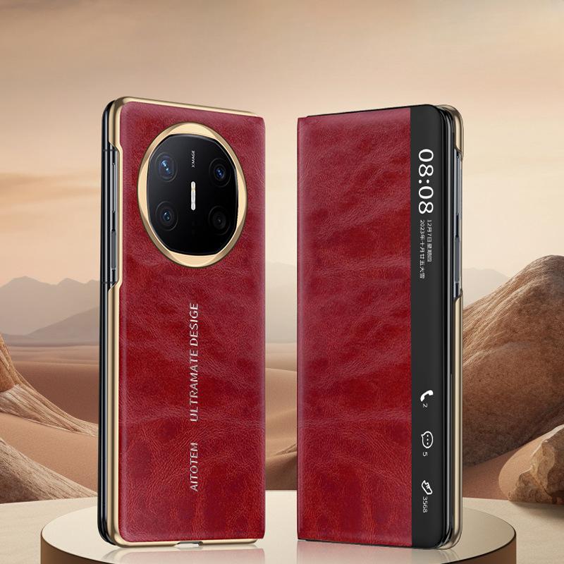 Geeignet für Huawei Matex6 Handyhülle Smart Window Magnetische Beschichtung X6 Kollektion Vollständig umschließend Sturzsicher Business Lederhülle