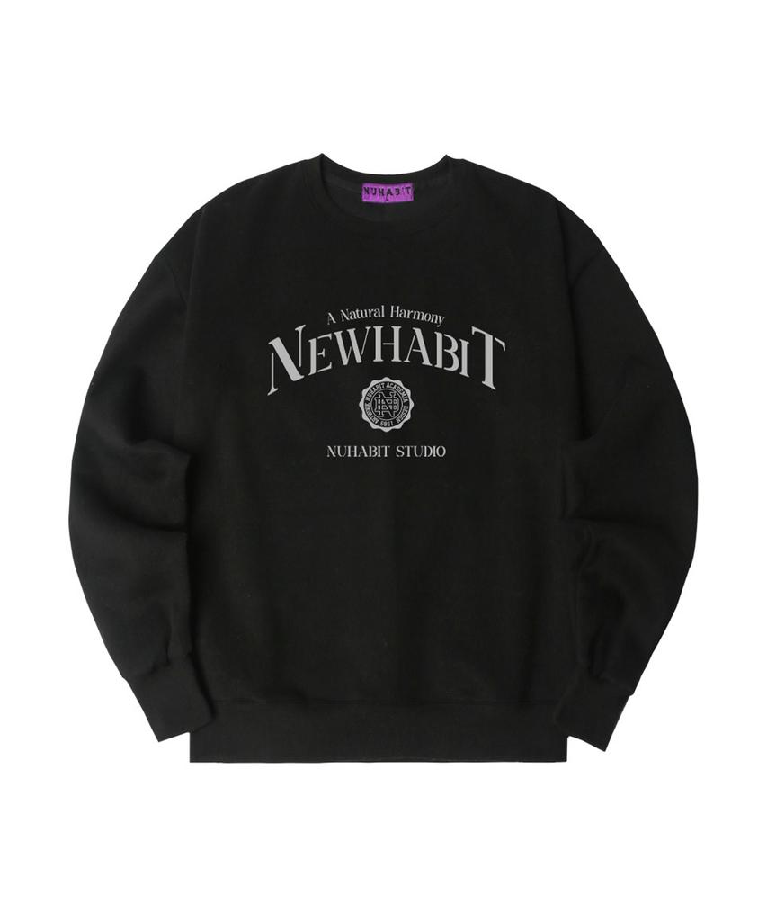 NUHABIT N/H Classic Cliche Oversized Fleece-Lined Sweatshirt_Black (Som4-4Nh1197)