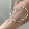 PANJBJ 925 Sterling Silver Crystal Bead Bracelet For Women Irregular Asymmetric Fashion Versatile Sweet Jewelry Gift Dropship