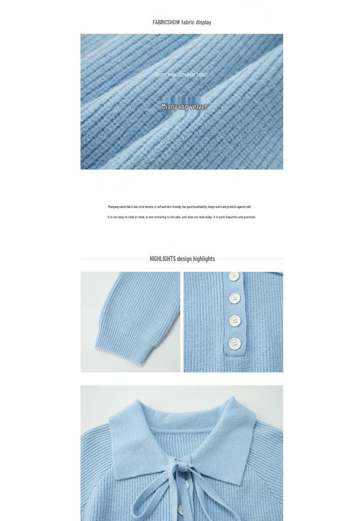 Shuangtian 2025 Winter Knit Dress: Stylish Plus Size Women's Fashion with POLO Collar and Lace-up Design for Chubby Girls F716.
